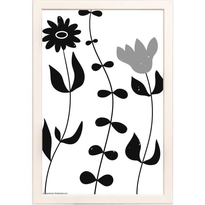 Walther Cornice in legno Liv Monstera 20x30 cm bianco