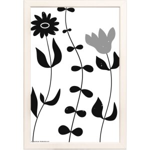 Walther Cornice in legno Liv Monstera 20x30 cm bianco