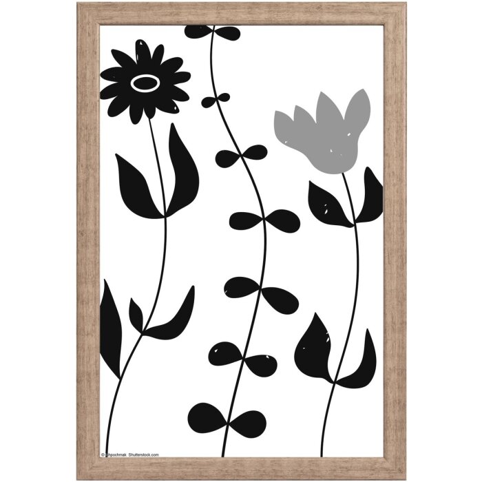 Walther Cornice in legno Liv Monstera 20x30 cm Grigio