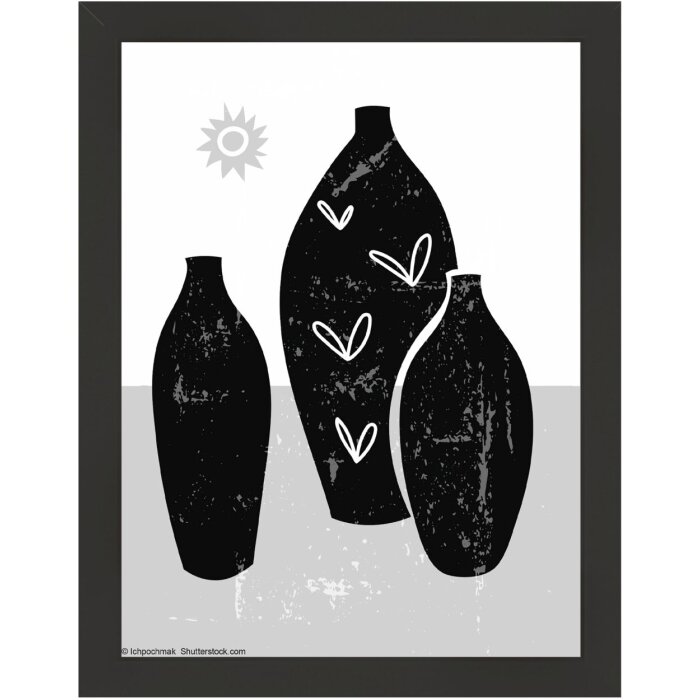 Walther Cornice in legno Liv Monstera 15x20 cm nero