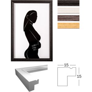 Walther Cornice di legno Ilo 30x40 cm marrone scuro vetro acrilico