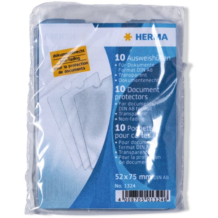 HERMA 1324 Porta carte didentità 52x75 mm Documenti DIN A8
