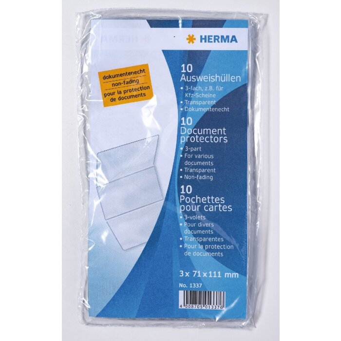 HERMA 1337 Portacarta didentità 3x71x11 mm Trasparente