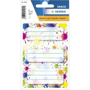 HERMA 1901 Adesivo Colour splash colorato 76x35 mm 9 pezzi