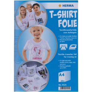 HERMA 4525 Pellicola per il trasferimento di magliette A4...