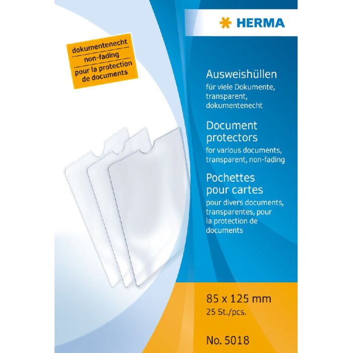HERMA 5018 Buste per carte didentità 85x125 mm per molti documenti