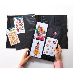 HERMA 7711 Fotophan maniche per foto 10x15 cm altezza nero 250 maniche