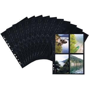HERMA 7711 Fotophan maniche per foto 10x15 cm altezza nero 250 maniche