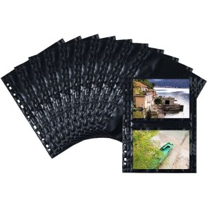 HERMA 7718 Fotophan maniche per foto 13x18 cm landscape nero 250 maniche