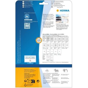 HERMA 10700 etichette carta riciclata A4 25,4x10mm bianco...