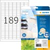 HERMA 10700 etichette carta riciclata A4 25,4x10mm bianco permanente