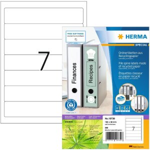 HERMA 10739 Etichette per cartelle A4 192x38 mm bianche...