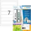 HERMA 10739 Etichette per cartelle A4 192x38 mm bianche permanenti per cartelle strette