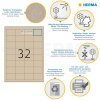 HERMA 10752 Etichette A4 48,3x33,8 mm marrone naturale Carta Silphie 20 fogli