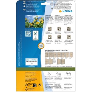 HERMA 10757 Etichette carta Silphie A4 210x148mm marrone...