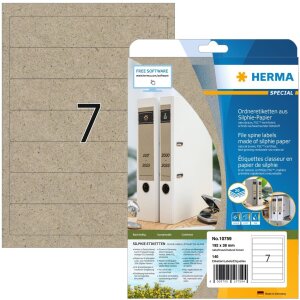HERMA 10759 Etichette per cartelle A4 192x38mm marrone...