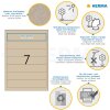 HERMA 10759 Etichette per cartelle A4 192x38mm marrone naturale Carta Silphie 20 fogli