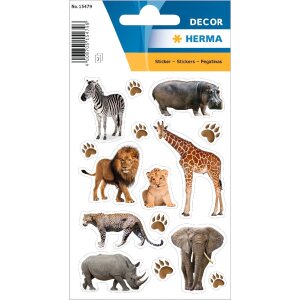 HERMA 15479 Adesivi decorativi Africa Animali Set...