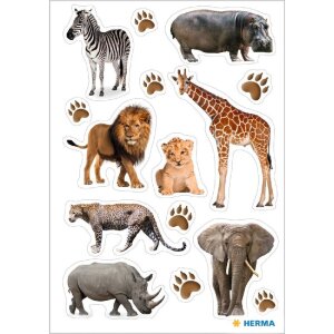 HERMA 15479 Adesivi decorativi Africa Animali Set...