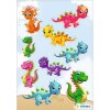 HERMA 15486 Adesivo magico Piccoli Dinos set di foglietti glitterati