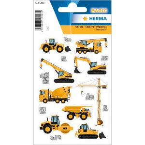 HERMA 15493 Set transpuffy di veicoli da cantiere con...