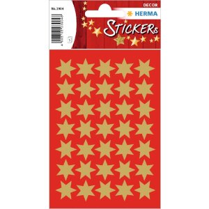 HERMA 15500 Set di adesivi decorativi con stelle di Natale dorate