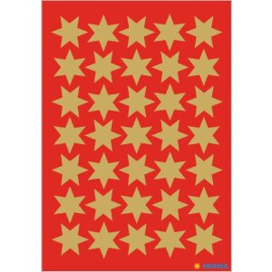 HERMA 15500 Set di adesivi decorativi con stelle di Natale dorate