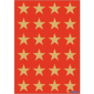 HERMA 15500 Set di adesivi decorativi con stelle di Natale dorate