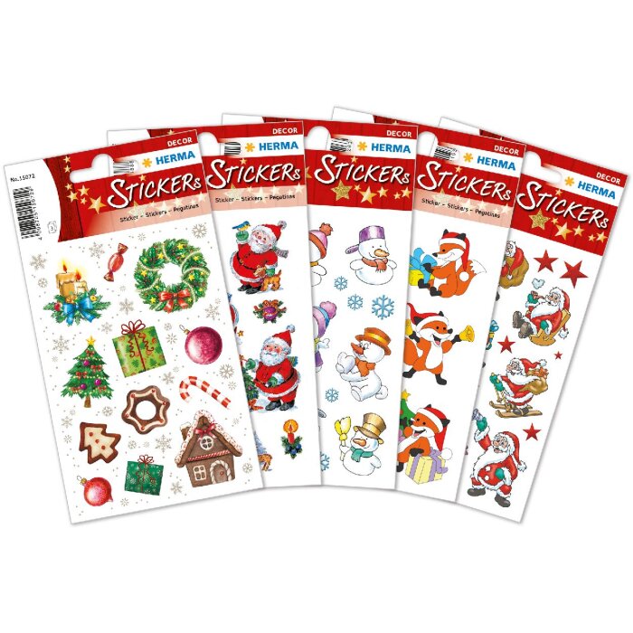 HERMA 15502 Set di adesivi decorativi natalizi colorati