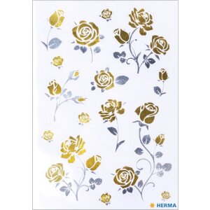 HERMA 15531 Adesivi creativi Rose preziose Oro Argento...