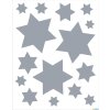 HERMA 15547 Set di adesivi per finestre Stelle di Natale argento 45 pezzi