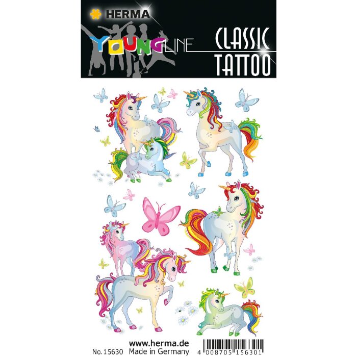 HERMA 15630 Tatuaggio classico unicorno colorato Best Friends