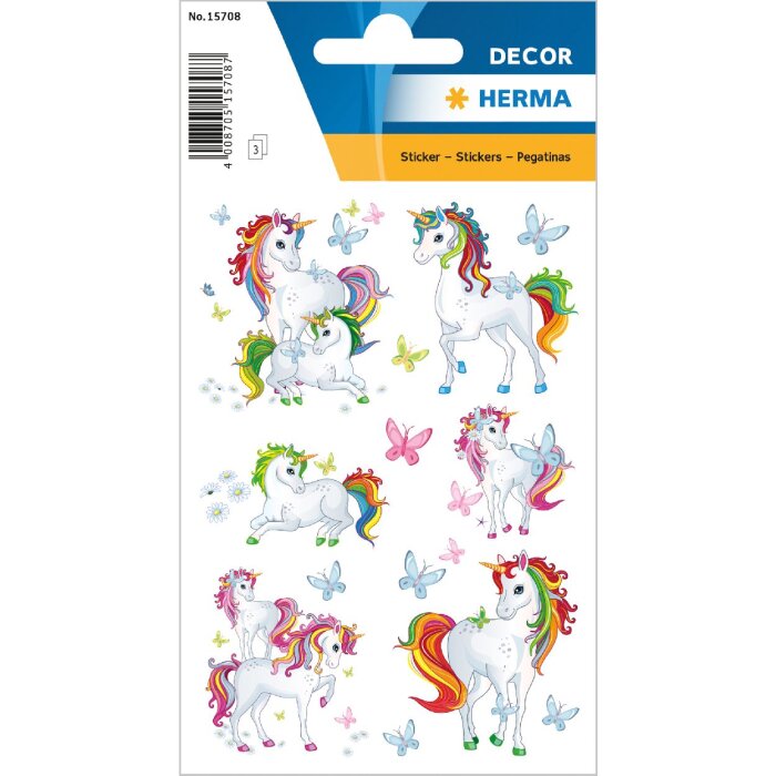 HERMA 15708 Adesivi unicorno "Migliori amici" 51 pezzi