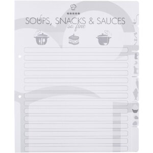 HERMA 19669 Cartella per ricette A4 "Cucinare con amore" Cuori grigio oro