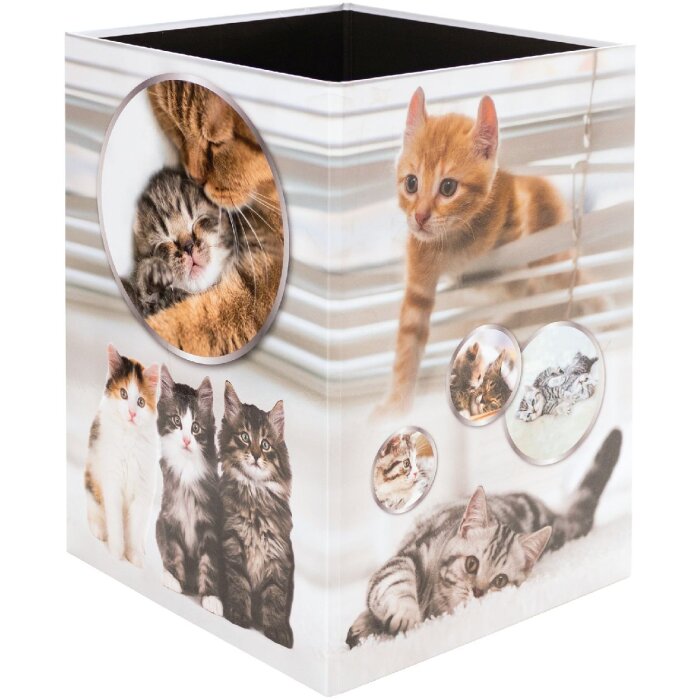 HERMA 19740 Cestino in carta straccia design gatto in cartone 22x31,5 cm