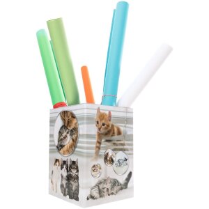 HERMA 19740 Cestino in carta straccia design gatto in cartone 22x31,5 cm