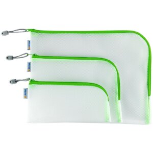 HERMA 20010 Tasca universale A5 26x20cm verde chiusura a zip
