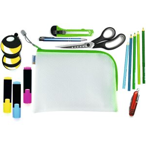 HERMA 20010 Tasca universale A5 26x20cm verde chiusura a zip