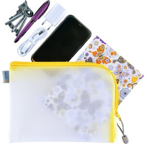 HERMA 20011 Tasca universale A5 26x20cm Giallo chiusura a zip