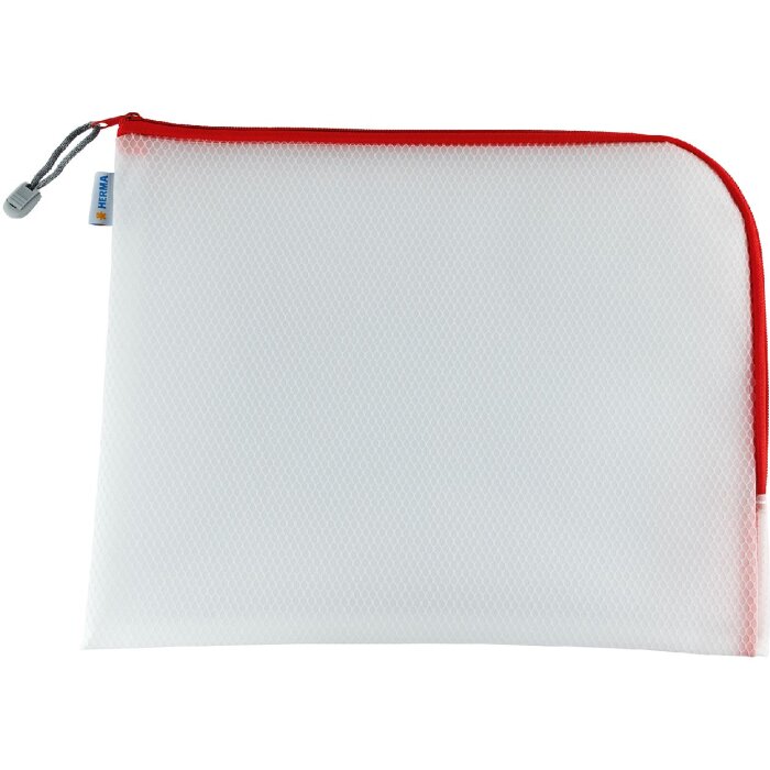 HERMA 20014 Tasca universale A4+ 36x28cm rossa con chiusura a cerniera