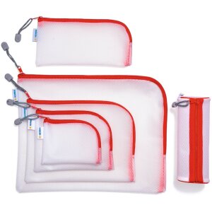 HERMA 20014 Tasca universale A4+ 36x28cm rossa con chiusura a cerniera