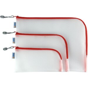 HERMA 20014 Tasca universale A4+ 36x28cm rossa con chiusura a cerniera