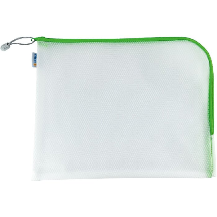 HERMA 20016 Tasca universale A4+ 36x28cm verde chiusura a zip