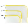 HERMA 20017 Tasca universale A4+ mesh look zip giallo 36x28 cm