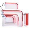 HERMA 20024 Tasca universale A6 19x14cm rosso con chiusura a zip