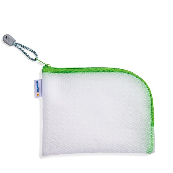 HERMA 20026 Tasca universale A6 19x14cm Verde chiusura a zip