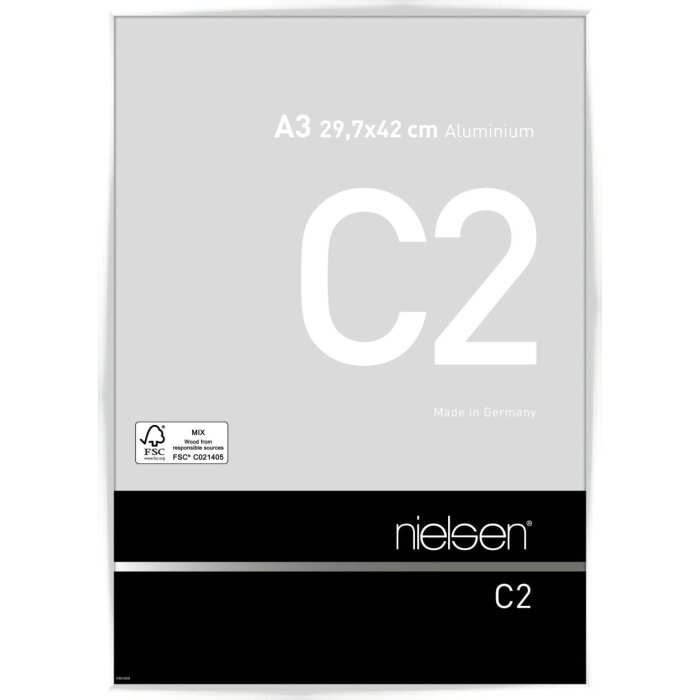 Cornice Nielsen in alluminio C2 bianco lucido 29,7x42 cm Vetro acrilico