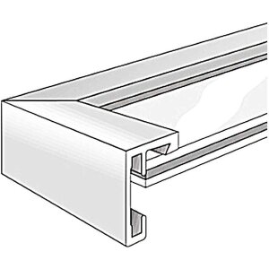 Cornice Nielsen in alluminio C2 struttura argento opaco 42x59,4 cm vetro acrilico
