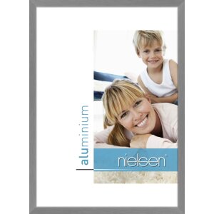 Cornice Nielsen in alluminio C2 struttura argento opaco 42x59,4 cm vetro acrilico