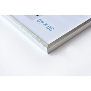 Cornice Nielsen in alluminio C2 struttura argento opaco 42x59,4 cm vetro acrilico